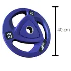 Beast Fitness PU Colour Olympic Weight Plate - 20 Kg - Single