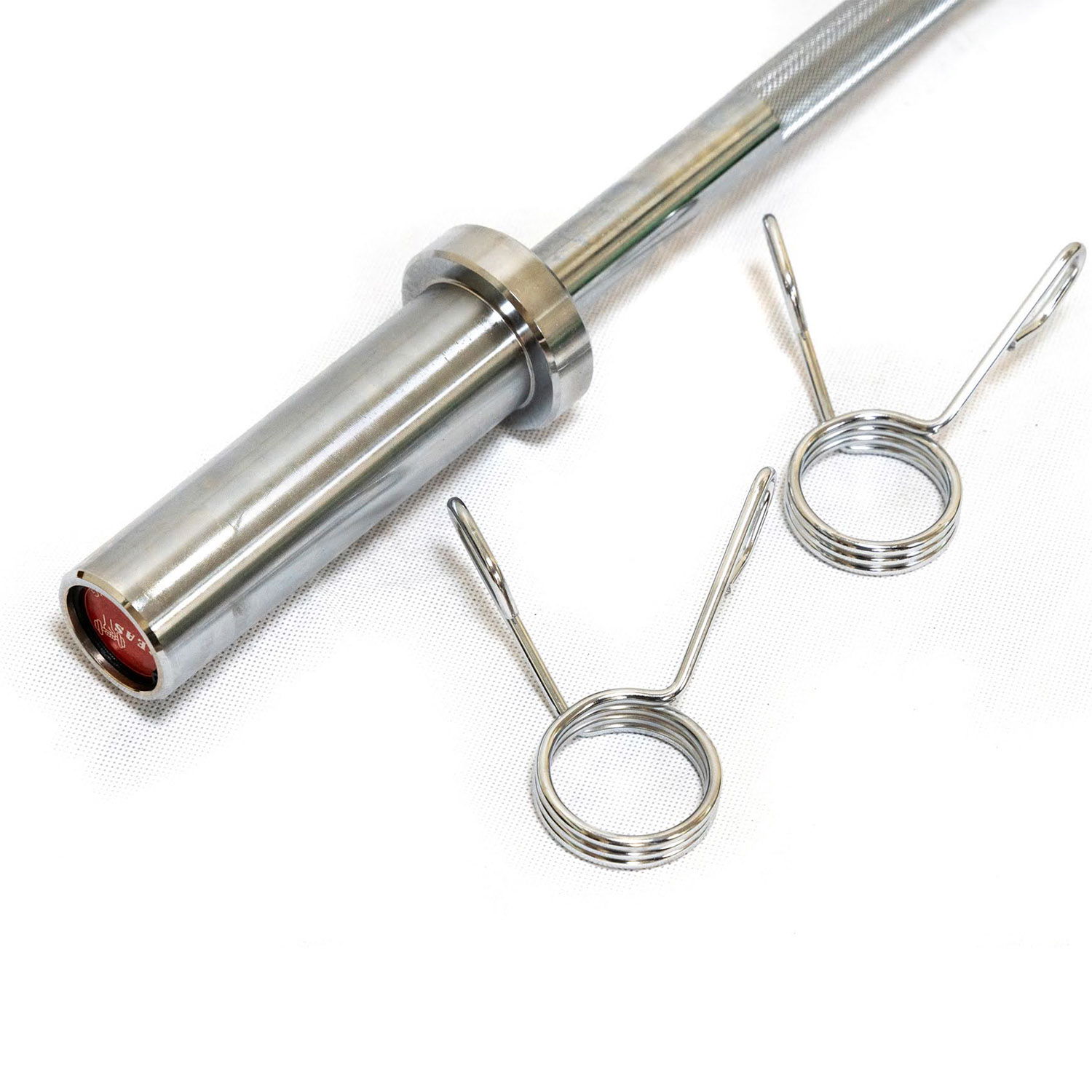 Beast Fitness 28mm / 20kg Olympic Barbell 2.2M Straight Bar with Spring Collars