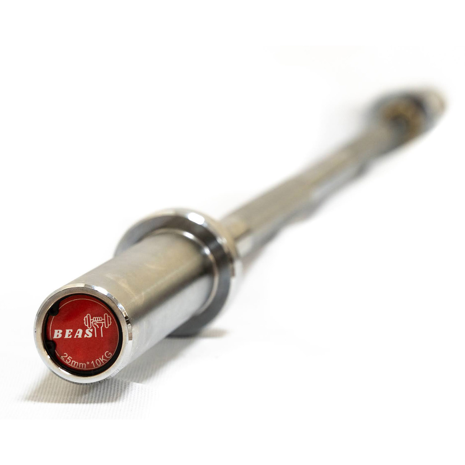 Beast Fitness 28mm / 20kg Olympic Barbell 2.2M Straight Bar with Spring Collars