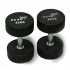 Beast Fitness Round Rubber Dumbbell - 20 Kg - Pair