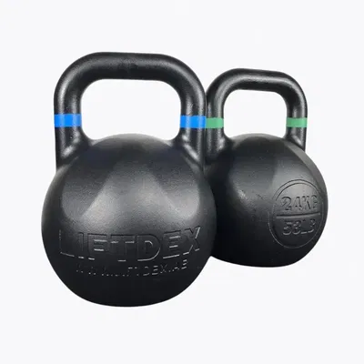 Liftdex Competition Kettle Bell Silver Handle with Logo - 12 Kg