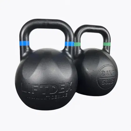 Liftdex Competition Kettle Bell Silver Handle with Logo - 24 Kg