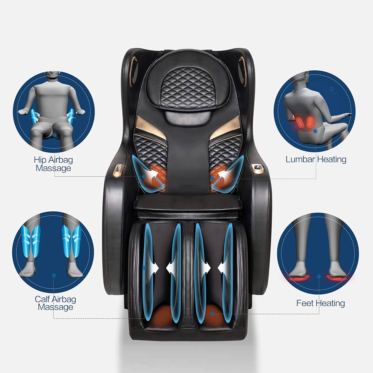 Rotai A30 Full Body Multi Function Massage Chair - Black