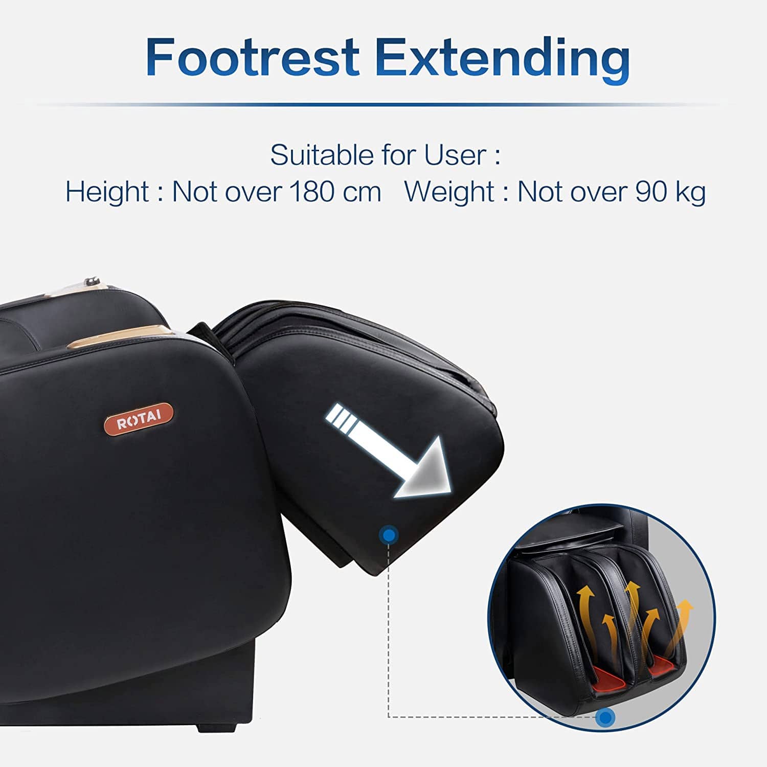 Rotai A30 Full Body Multi Function Massage Chair - Black