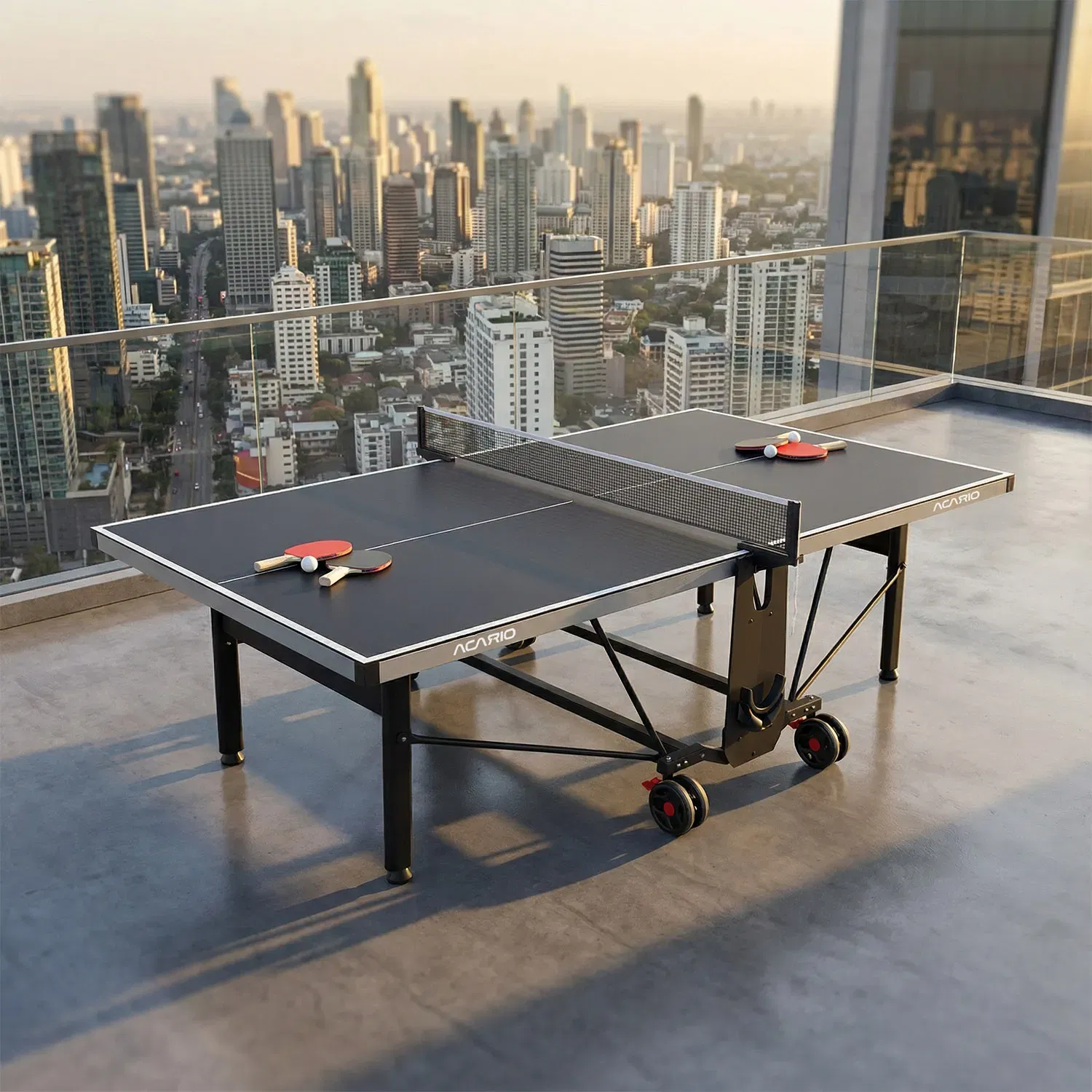 Acario طاولة تنس خارجية قابلة للطي من سبينفورس - 9 أقدام