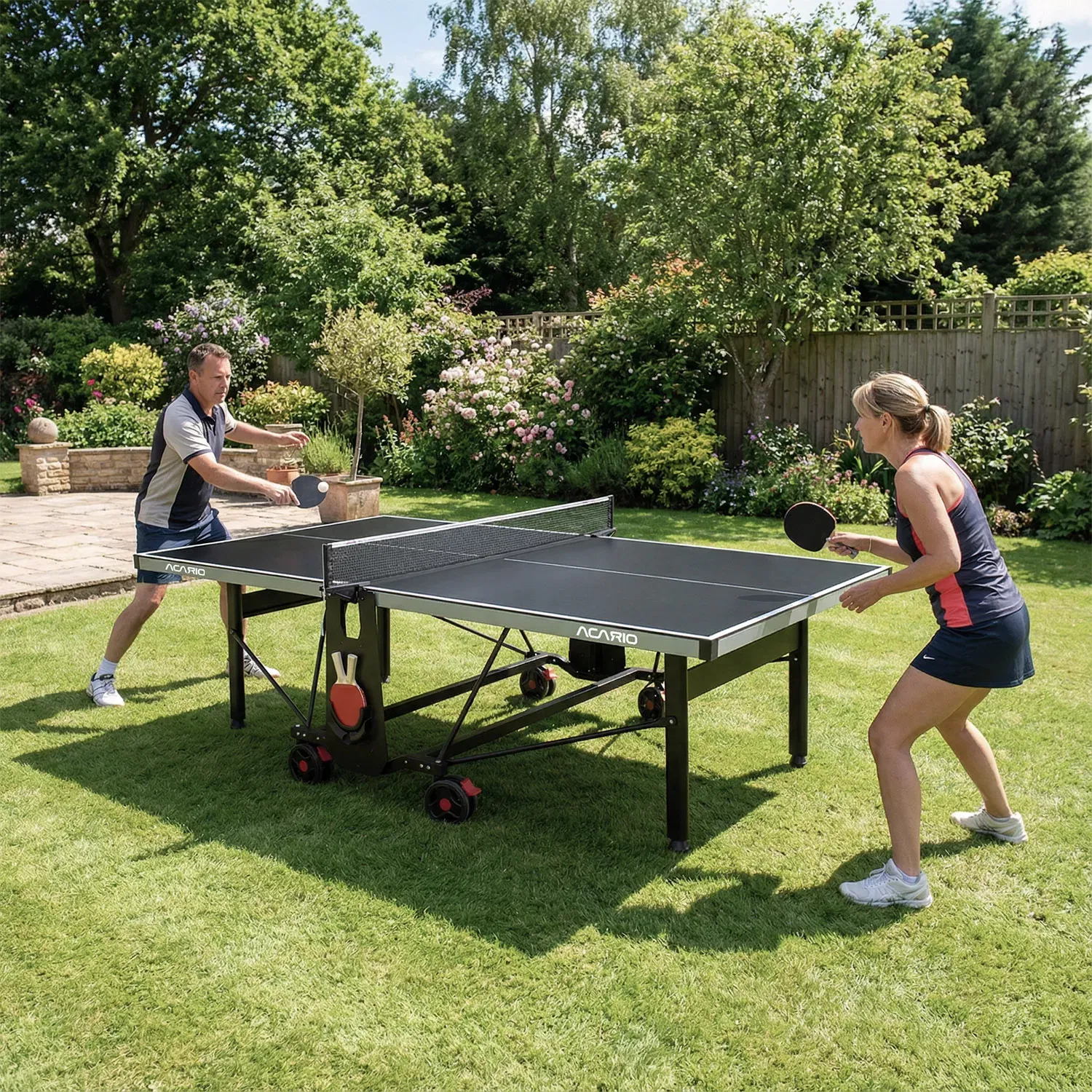 Acario طاولة تنس خارجية قابلة للطي من سبينفورس - 9 أقدام
