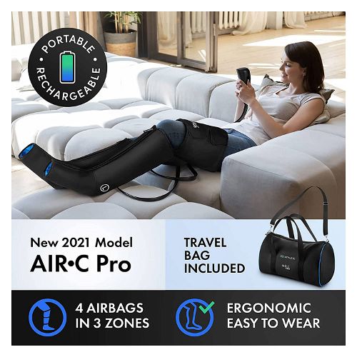 ReAthlete Air-C Pro Leg Massager Rechargeable & Portable Sequential Compression Device