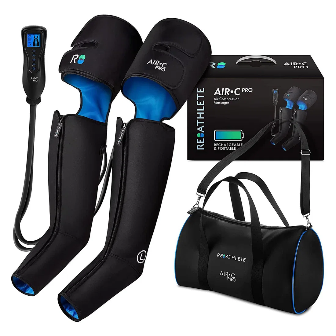 ReAthlete Air-C Pro Leg Massager Rechargeable & Portable Sequential Compression Device