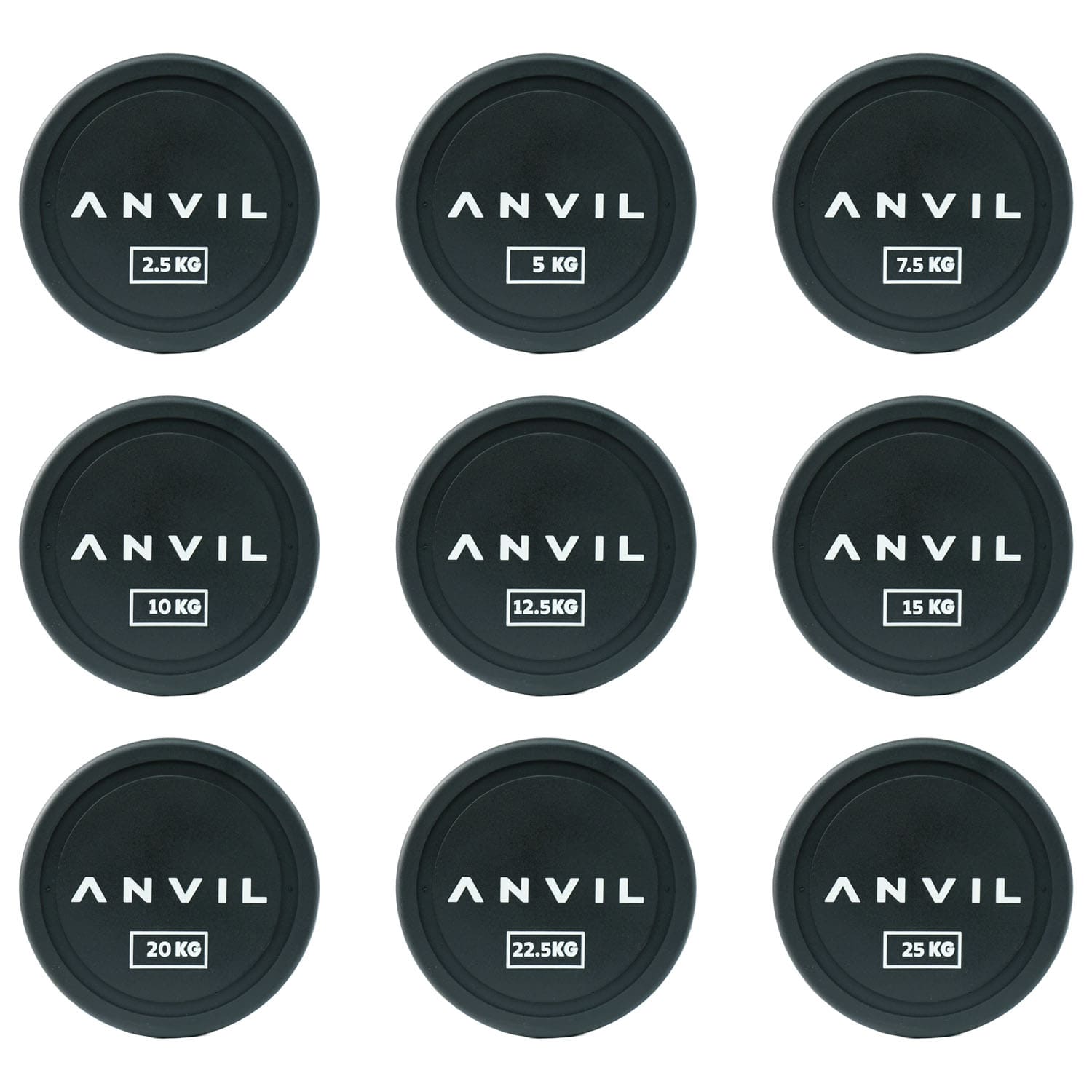 سندان الدمبل اليوريثان | 2.5 كجم إلى 25 كجم 