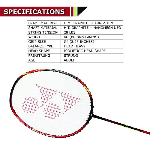 Yonex Astrox 9 Badminton Racquet Rotational Generator System| Made in Taiwan-Black/Red