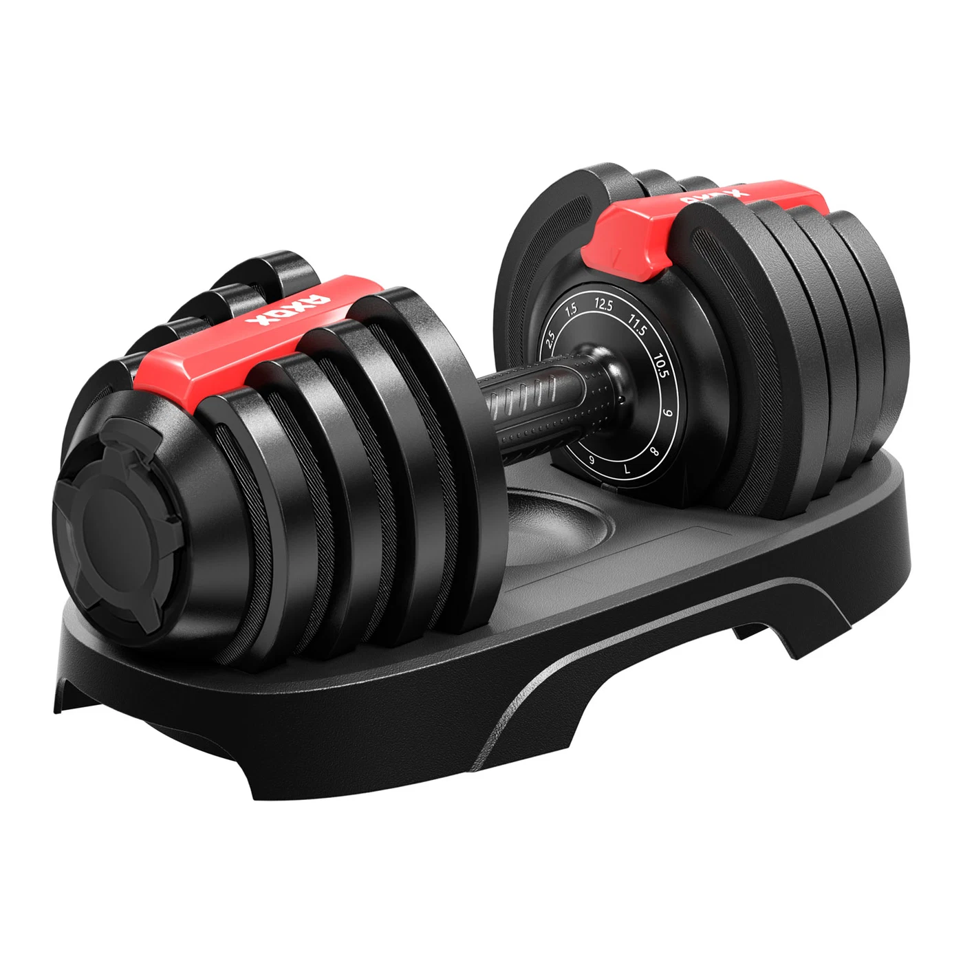 AXOX Adjustable Quick Select Dumbbell with Storage Tray