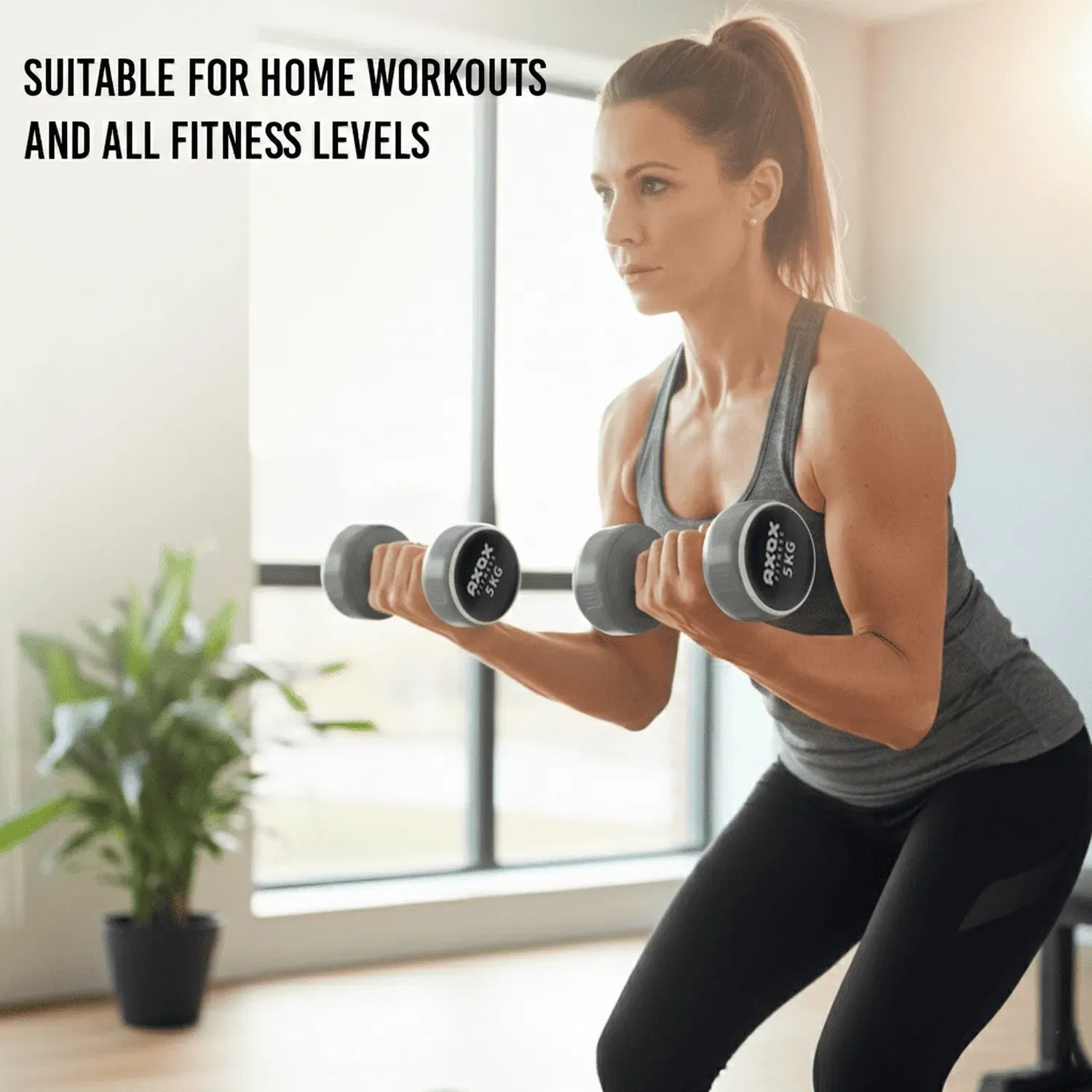 Axox Color-Coded Smart Dumbbells (Pair) - 5 Kg
