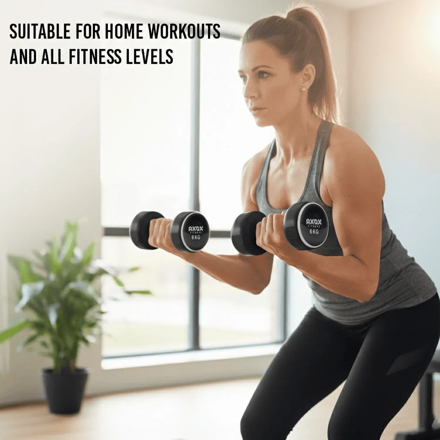 Axox Color-Coded Smart Dumbbells (Pair) - 6 Kg