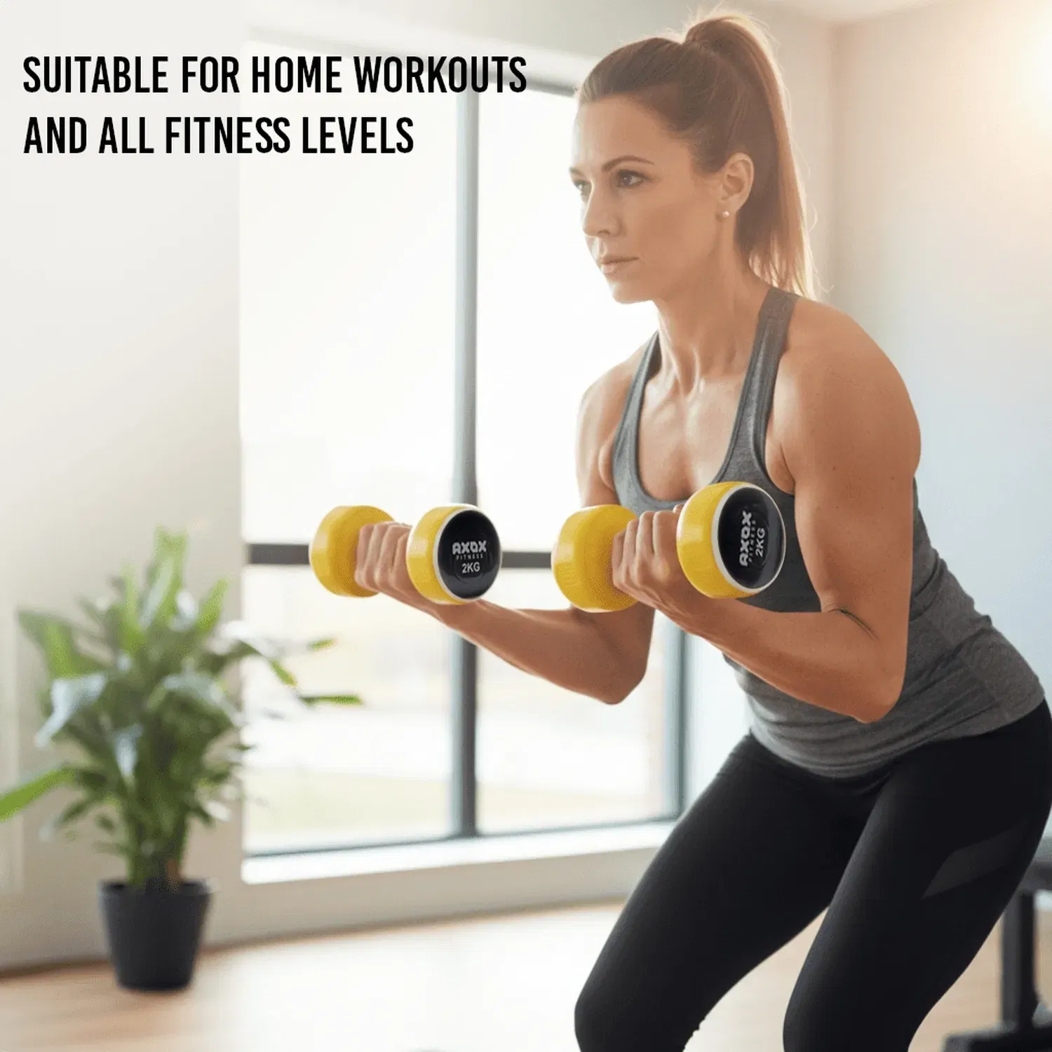 Axox Color-Coded Smart Dumbbells (Pair) - 2 Kg