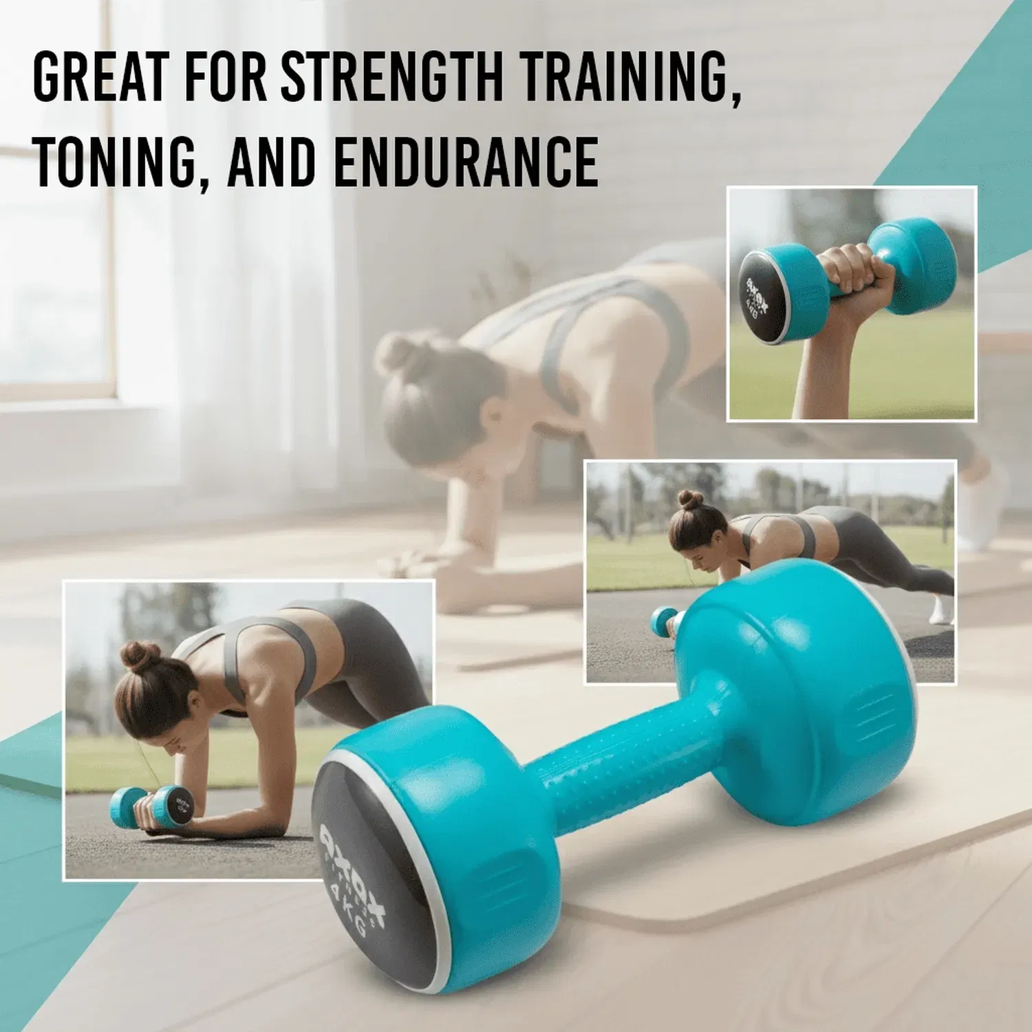 Axox Color-Coded Smart Dumbbells (Pair) - 4 Kg