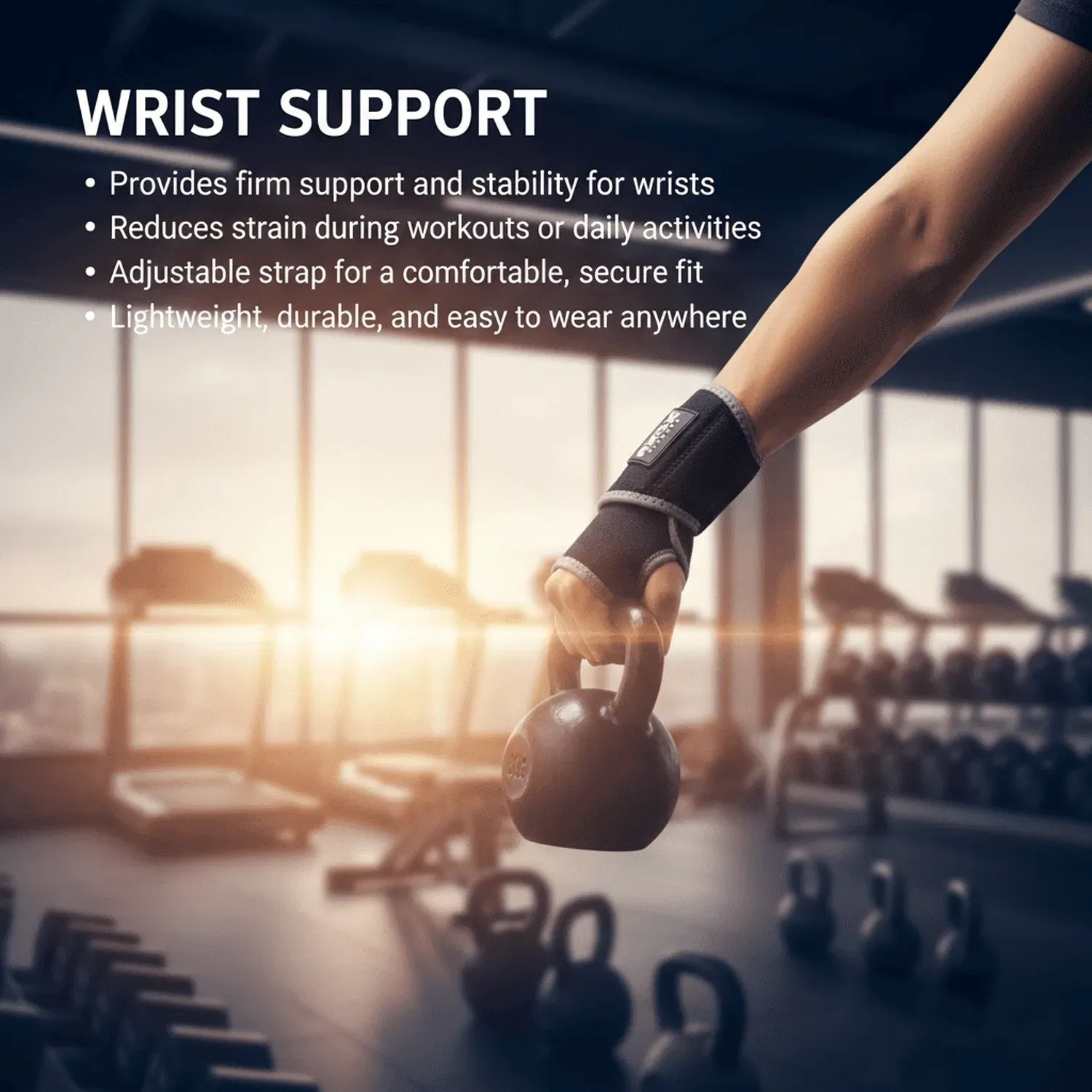 Axox Wrist Support Open Patella with Terry Cloth