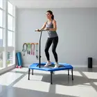 Axox 50-Inch Hexagonal Fitness Trampoline with Safety Handle