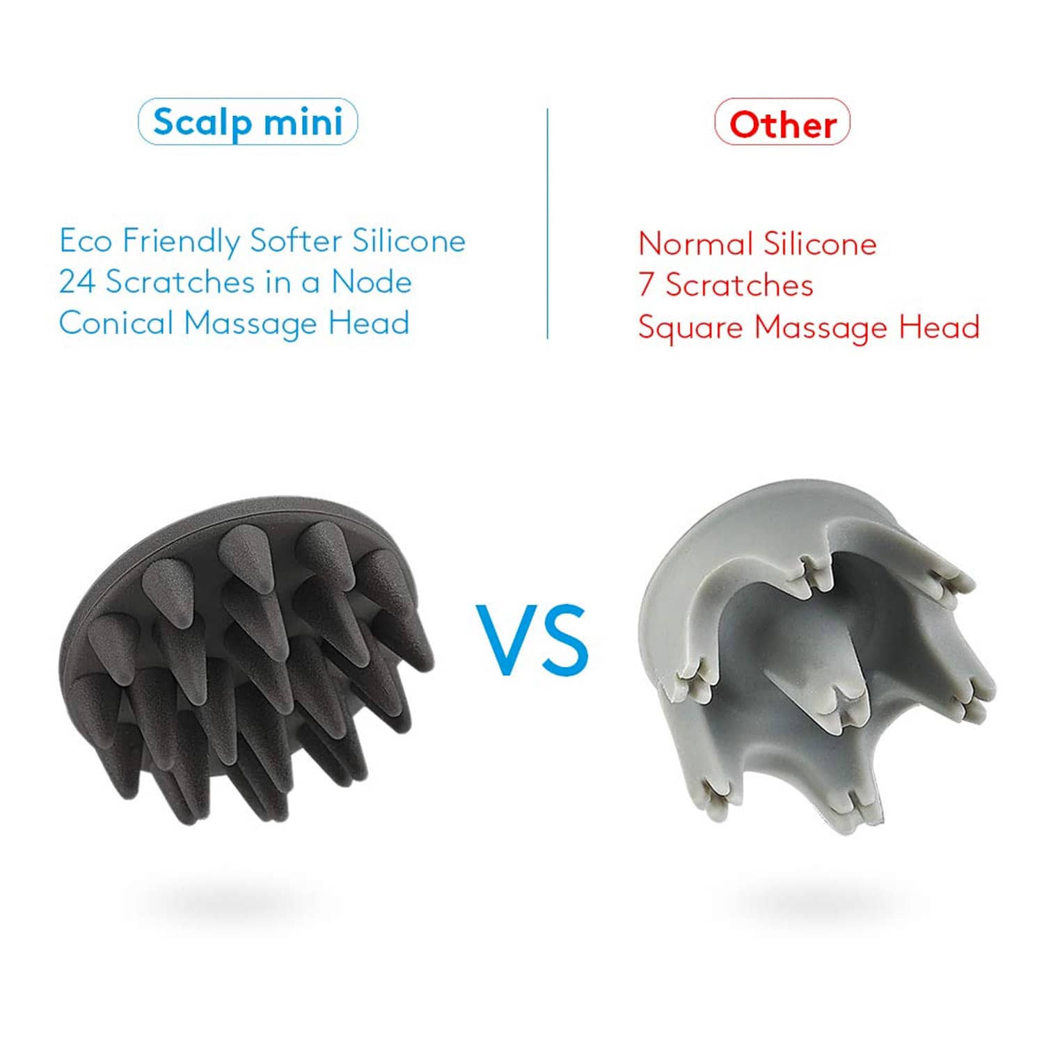 بريو مدلك صغير محمول لفروة الرأس والجسم مقاوم للماء