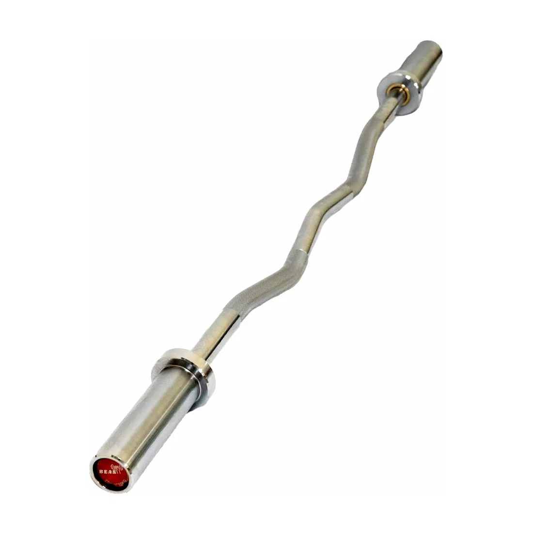 Beast Fitness 1.2m Olympic Curl Barbell Weight Bar with Bearing and Spring Collars