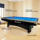 Beverly Beverly II 8ft Marble Top Pool Table With Ball Return System  - Black