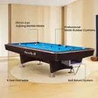 Beverly Beverly II 8ft Marble Top Pool Table With Ball Return System  - Brown