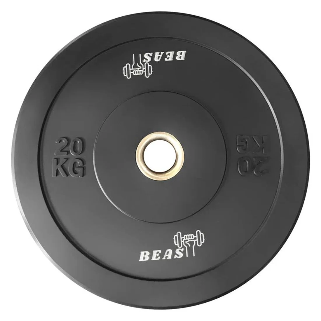 Beast Fitness Black Bumper Plate - 20 Kg - Single