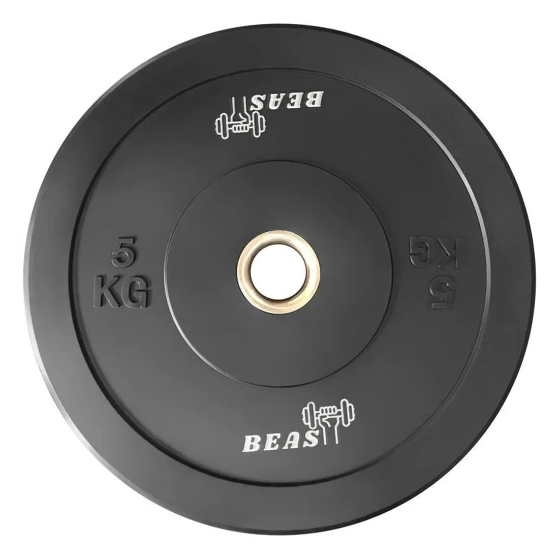 Beast Fitness Black Bumper Plate - 5 Kg - Single