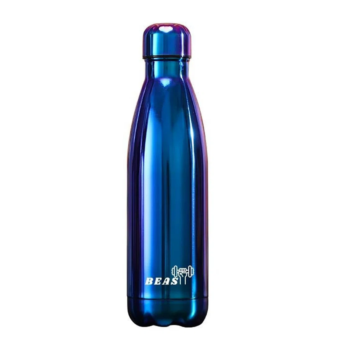 وحش اللياقة البدنية زجاجة فولاذية معزولة - Blue - 500ml