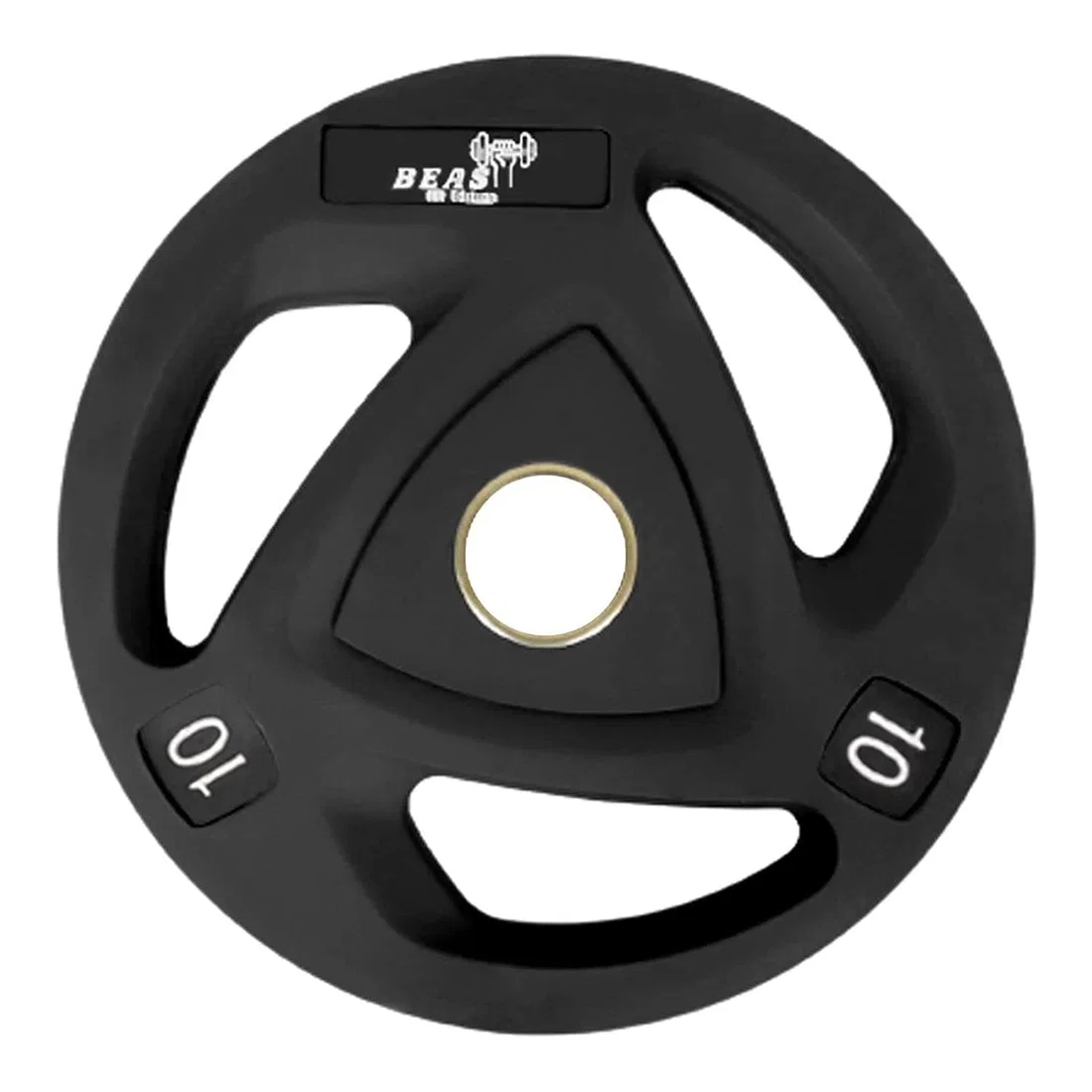 Beast Fitness PU Olympic Weight Plate Black - 10 Kg - Single
