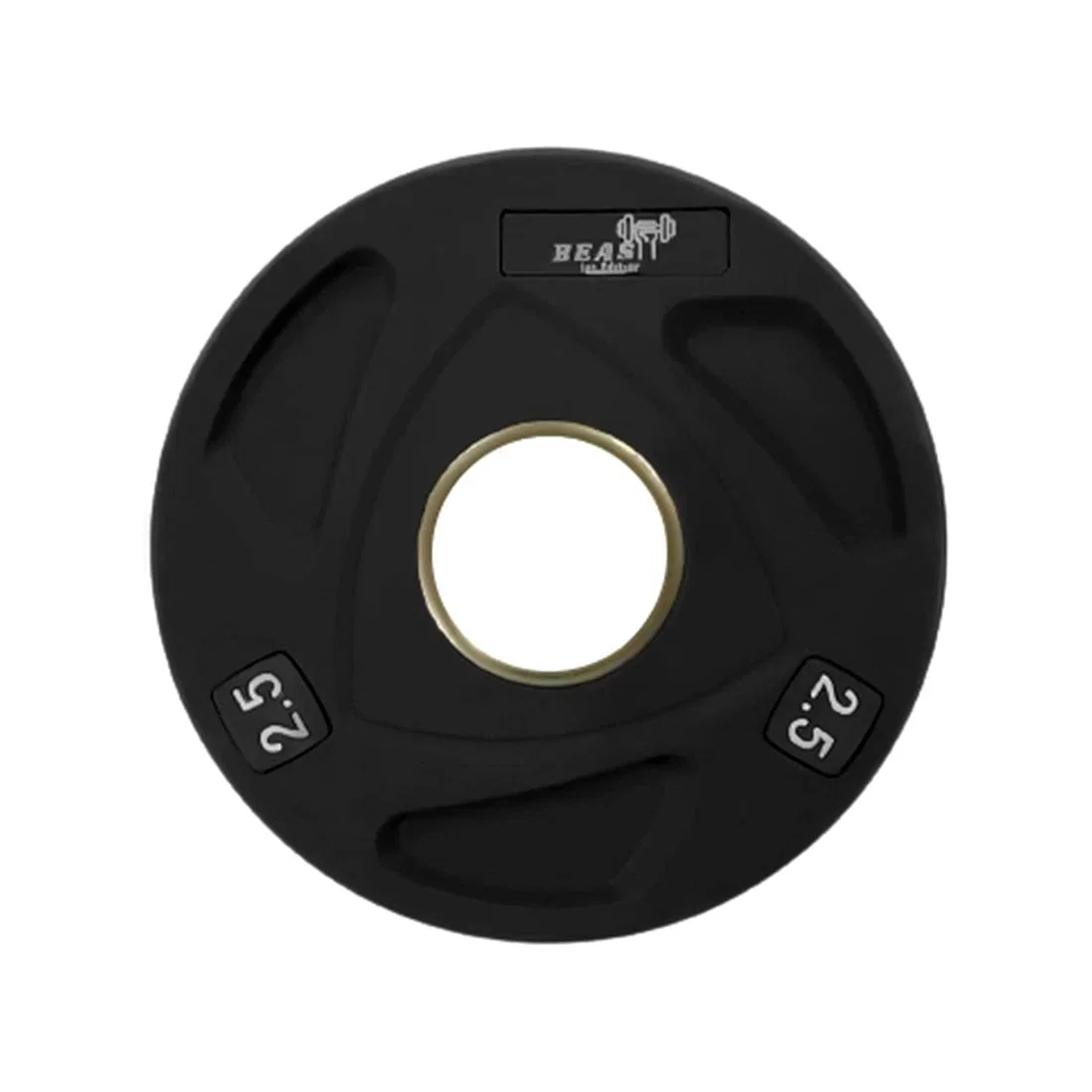Beast Fitness PU Olympic Weight Plate Black - 2.5 Kg - Single