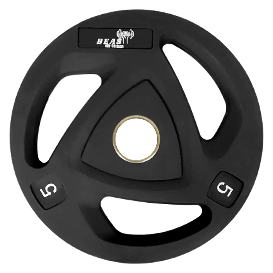 Beast Fitness PU Olympic Weight Plate Black - 5 Kg - Single