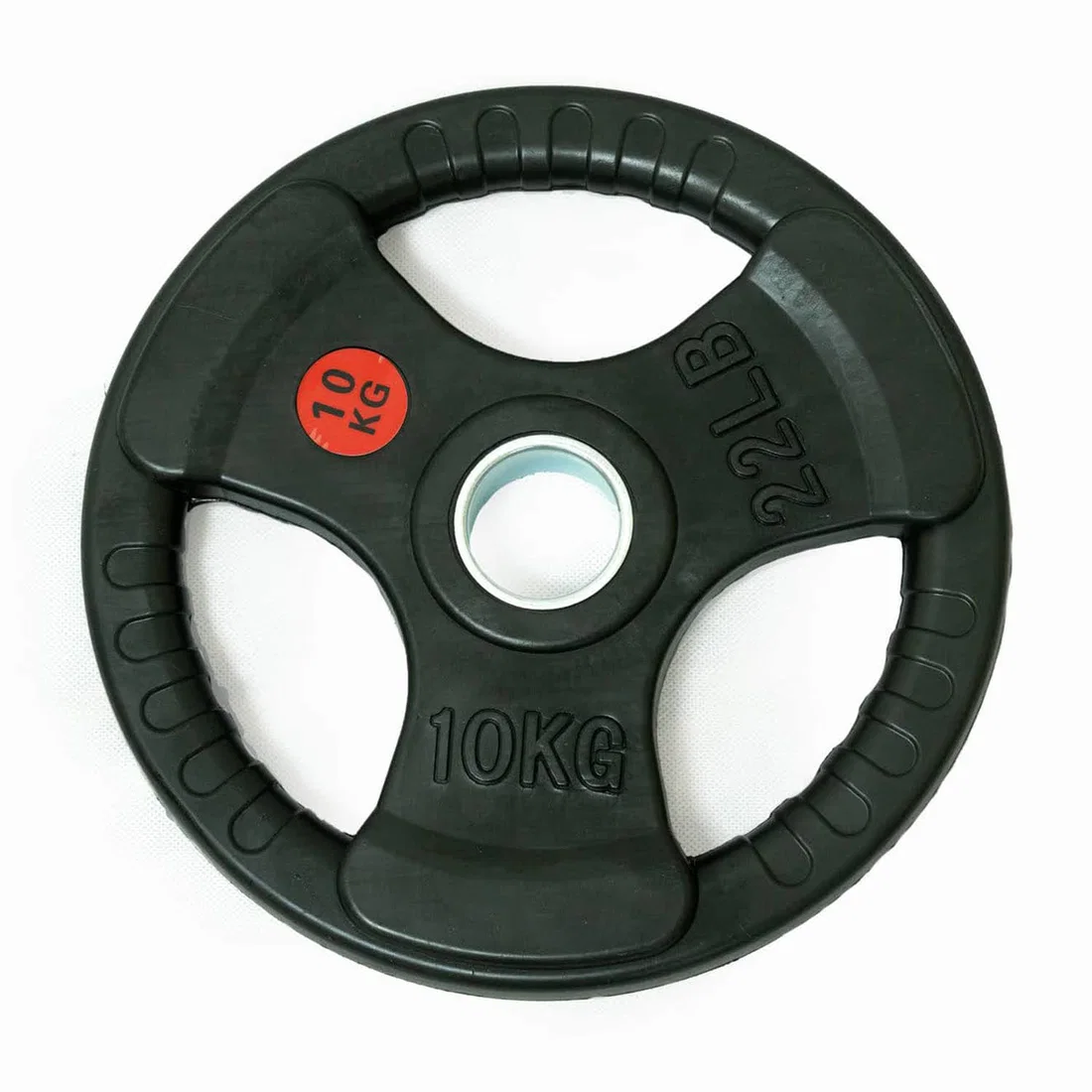 Beast Fitness Tri Grip Rubber Olympic Weight Plate - 10 Kg - Single