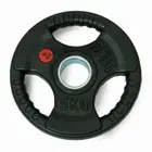 Beast Fitness Tri Grip Rubber Olympic Weight Plate - 5 Kg - Single