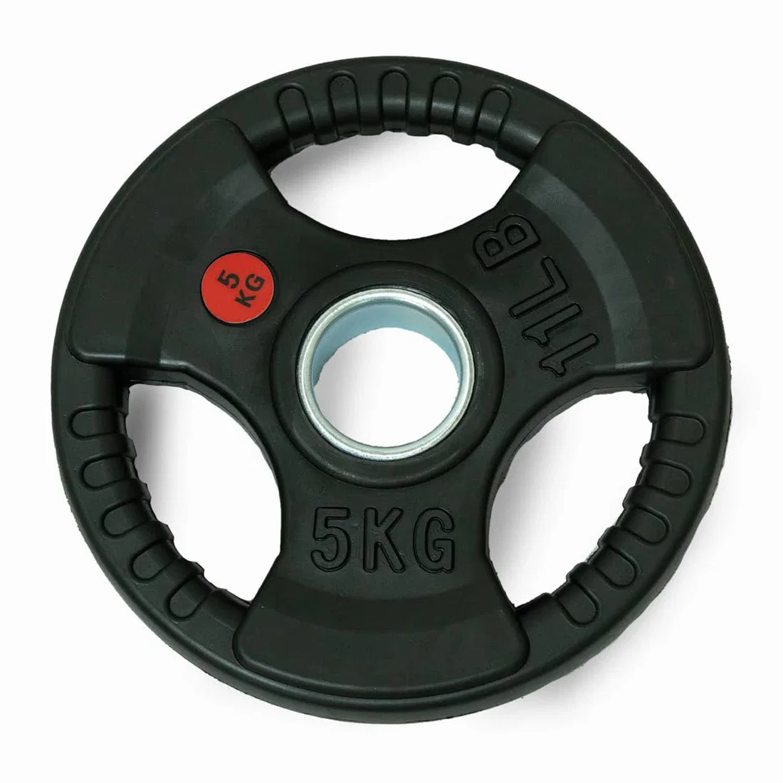 Beast Fitness Tri Grip Rubber Olympic Weight Plate - 5 Kg - Single