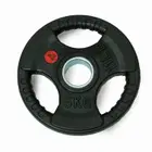 Beast Fitness Olympic Rubber Tri Grip Disc with Barbell Set - 100 Kg