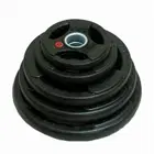 Beast Fitness Olympic Rubber Tri Grip Disc with Barbell Set - 60 Kg