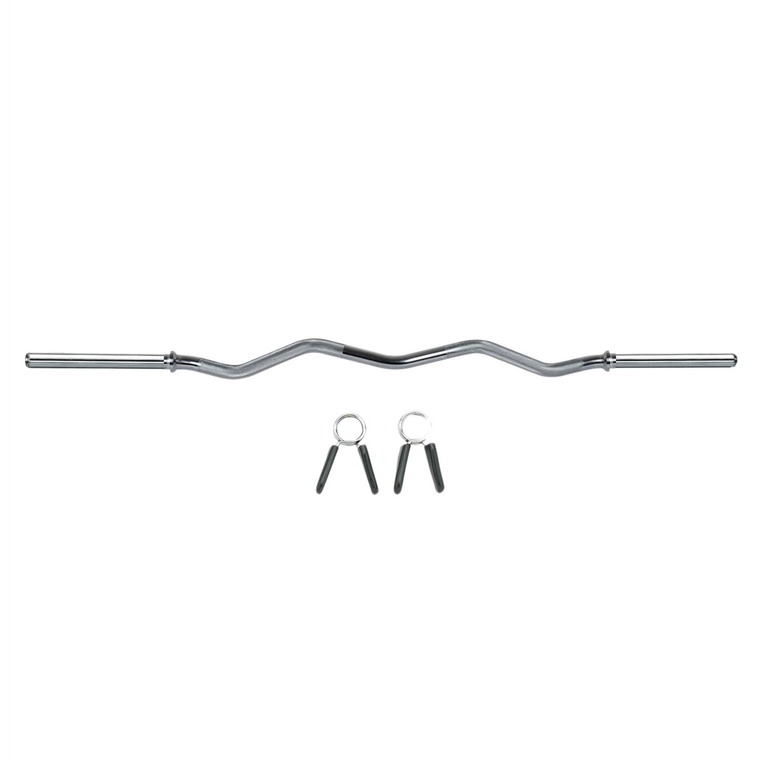Body Sculpture Curl Barbell Bar With Clip Lock 47 Inch