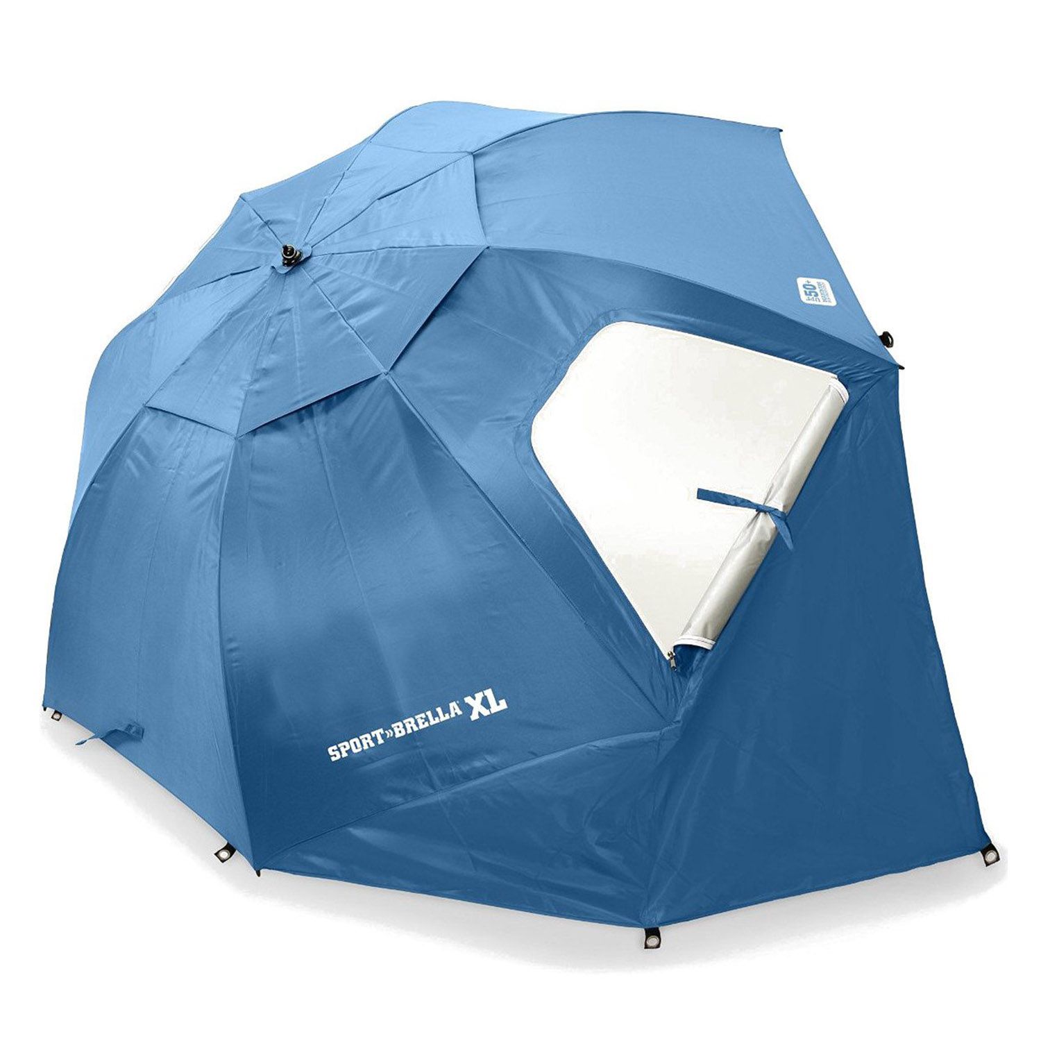 SKLZ Sport Brella XL Vented SPF 50+ Sun and Rain Canopy Umbrella - Steel Blue