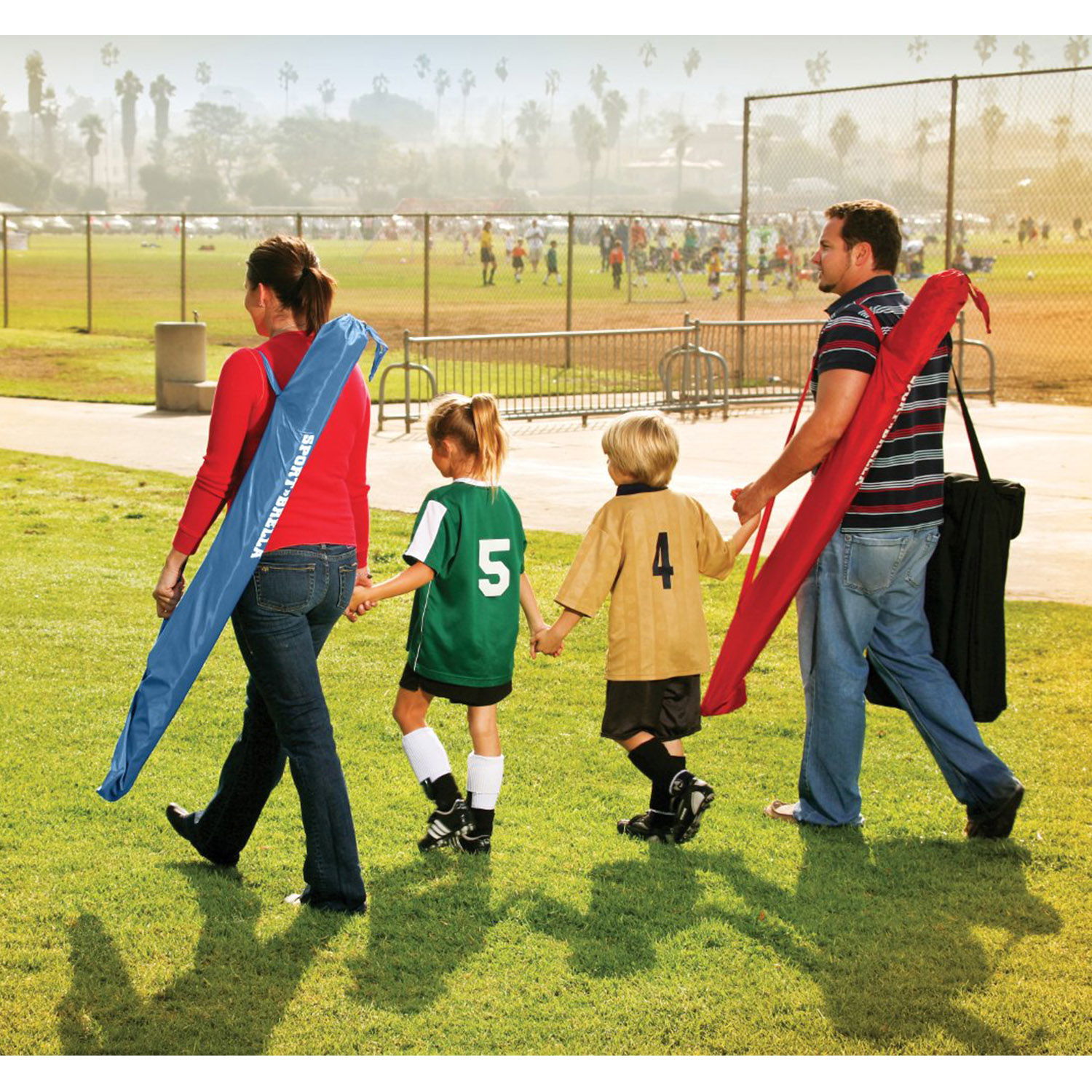 SKLZ Sport Brella XL Vented SPF 50+ Sun and Rain Canopy Umbrella - Steel Blue