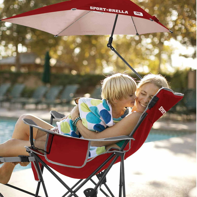 Comfortable Portable Recliner Chairs Sport-Brella Blue Camping