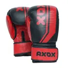 Axox Leather Boxing Gloves for Training - Black/Red - 10 Oz