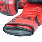Axox Leather Boxing Gloves for Training - Black/Red - 8 Oz