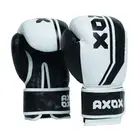 Axox Leather Boxing Gloves for Training - White/Black - 12 Oz