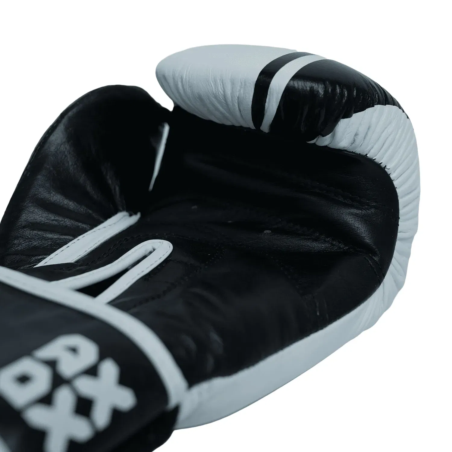 Axox Leather Boxing Gloves for Training - White/Black - 16 Oz