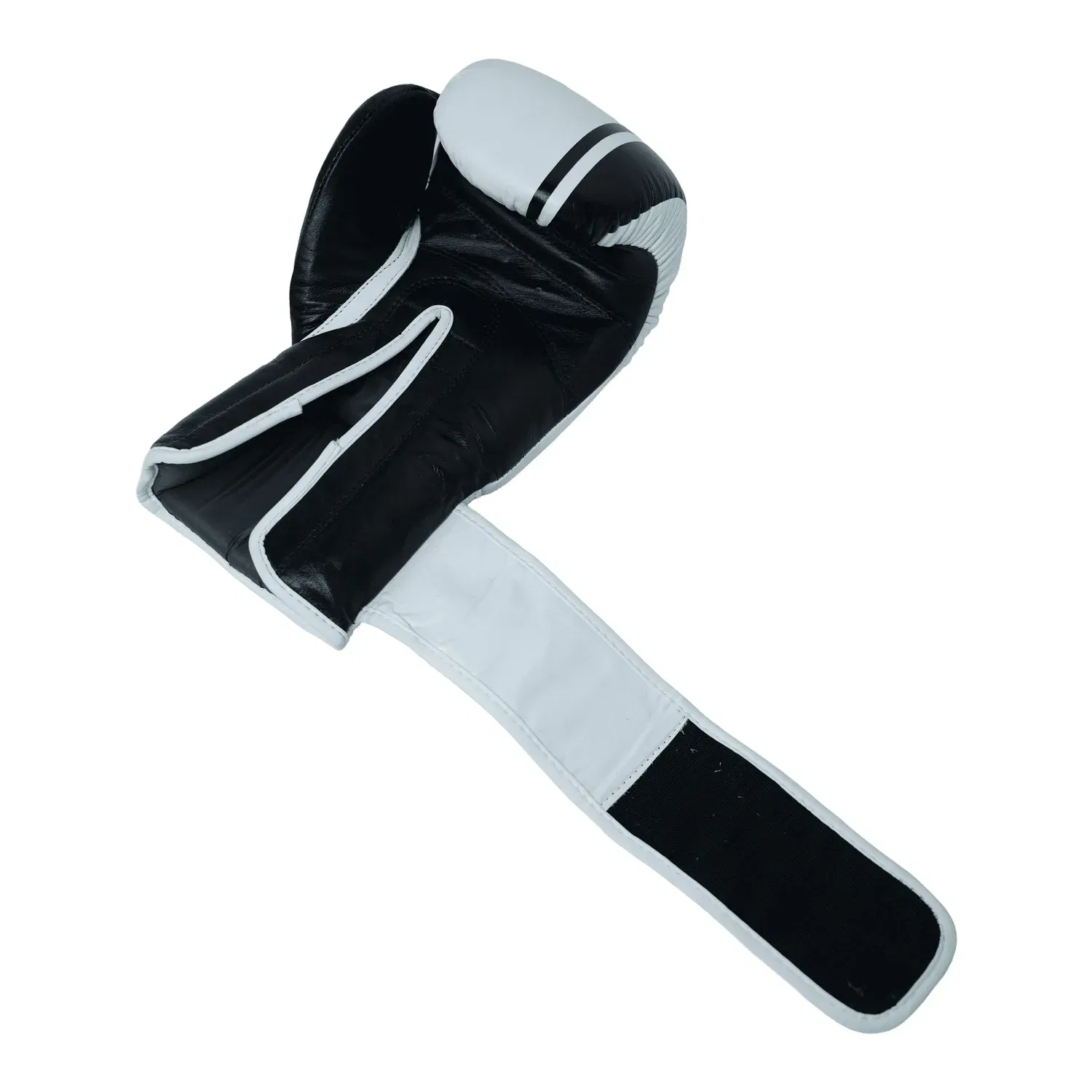 Axox Leather Boxing Gloves for Training - White/Black - 4 Oz