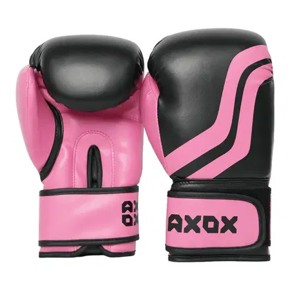 Axox PVC Boxing Gloves - Pink/Black - 8 Oz