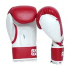 Axox PVC Boxing Gloves - White/Red - 16 Oz