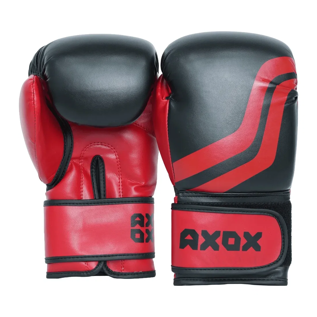 Axox PVC Boxing Gloves - Black/Red - 16 Oz