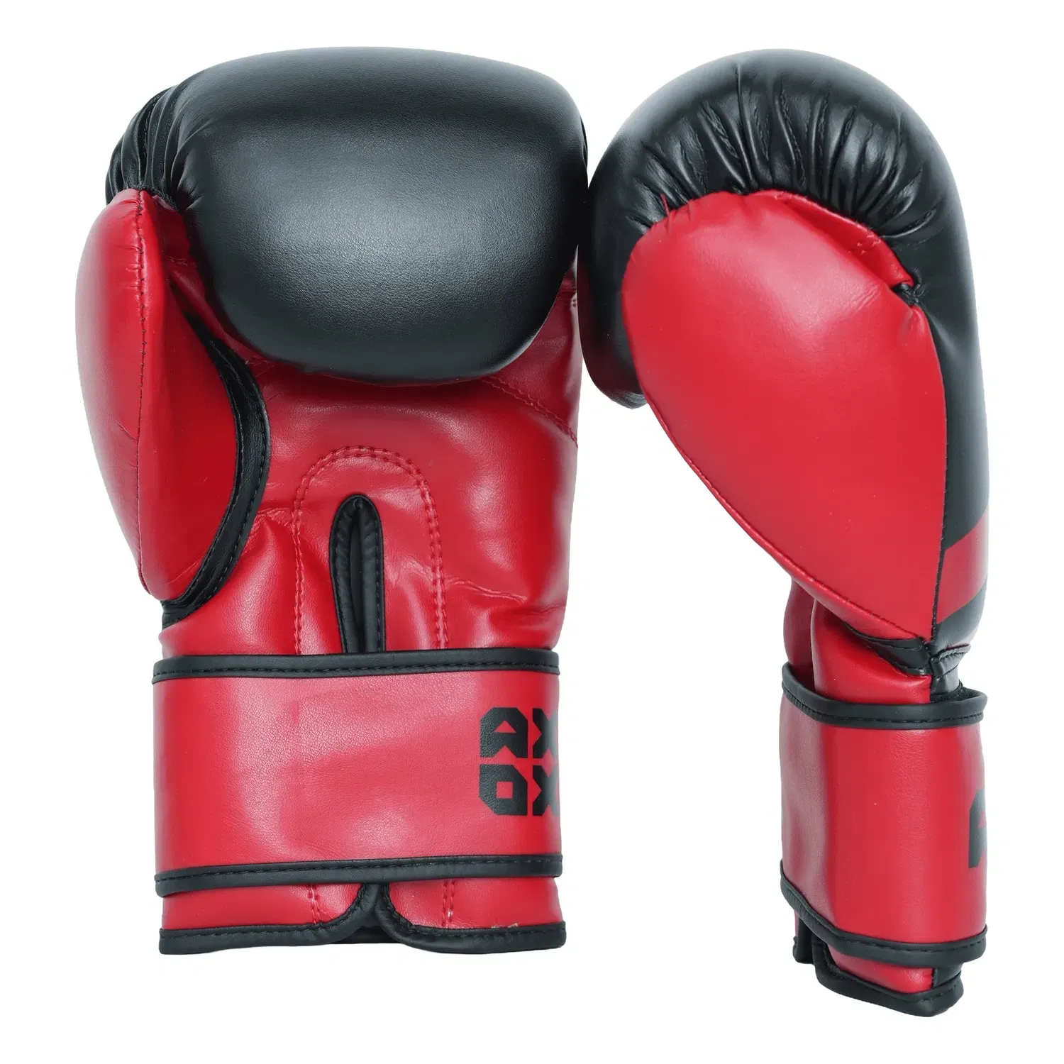 Axox PVC Boxing Gloves - Black/Red - 4 Oz
