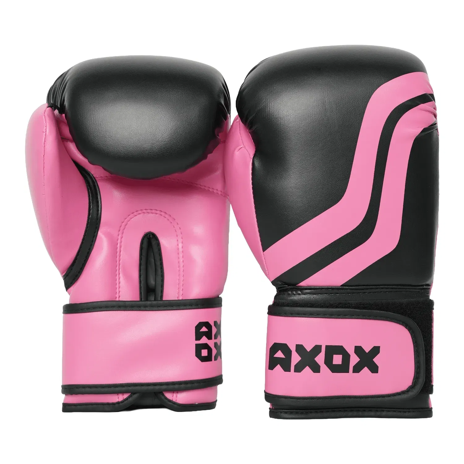 Axox PVC Boxing Gloves - Pink/Black - 4 Oz
